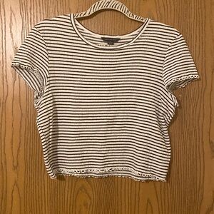 Black and white crop top